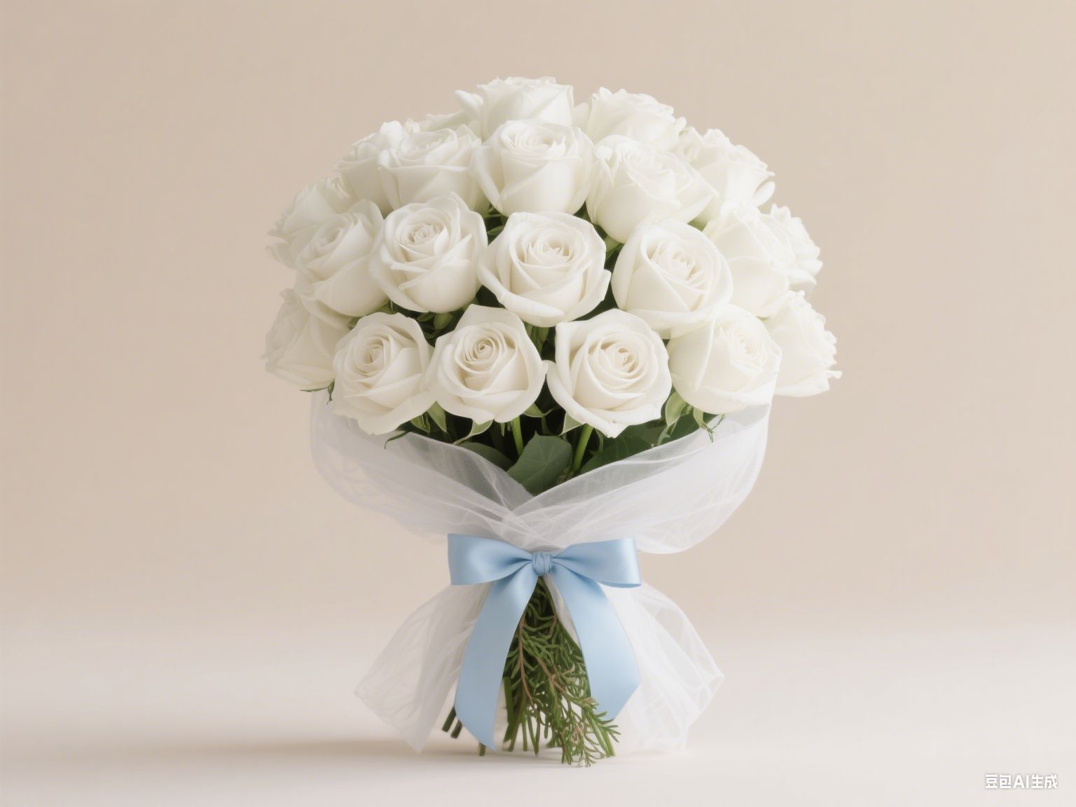 白玫瑰花束 - 33朵雅致